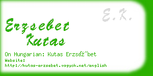 erzsebet kutas business card